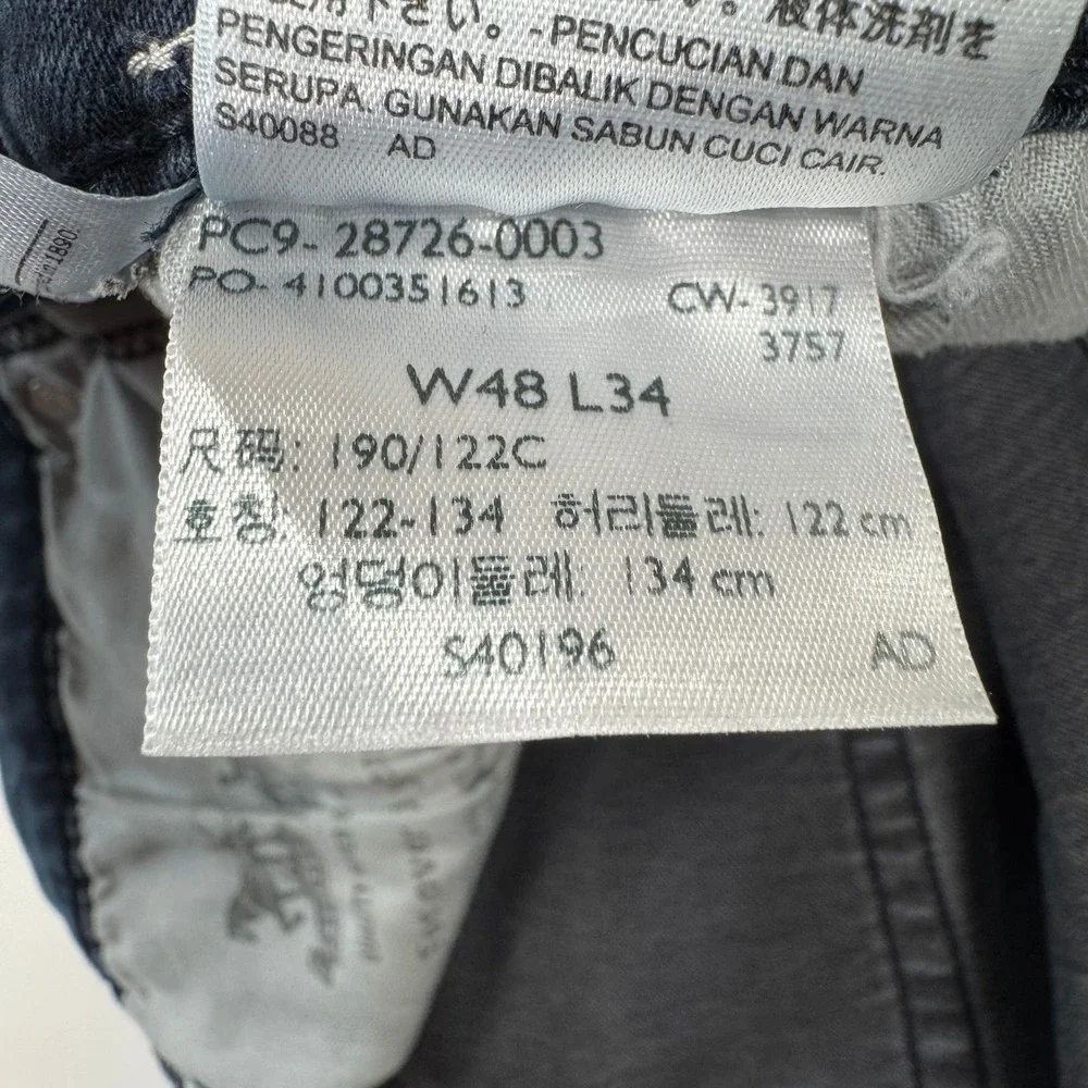 Levi's 514 Jeans Mens 46x31 Tagged 48x34 Dark Wash Straight Fit Denim Cotton